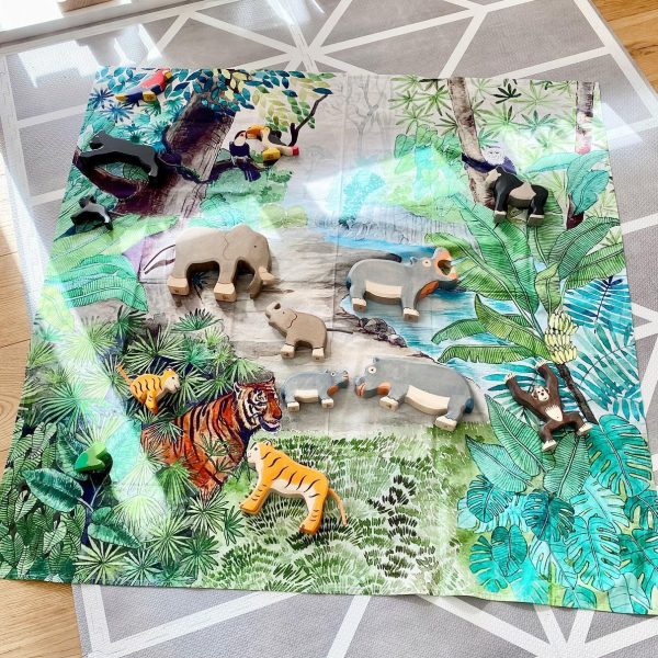 Wildlife & Habitats play cloths for open-ended play
