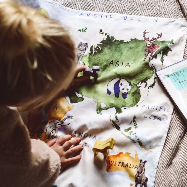 Space & Earth play cloths for open-ended play